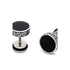 316L Surgical-Steel Greek Pattern Black Hypoallergenic Men & Women Stud Earrings